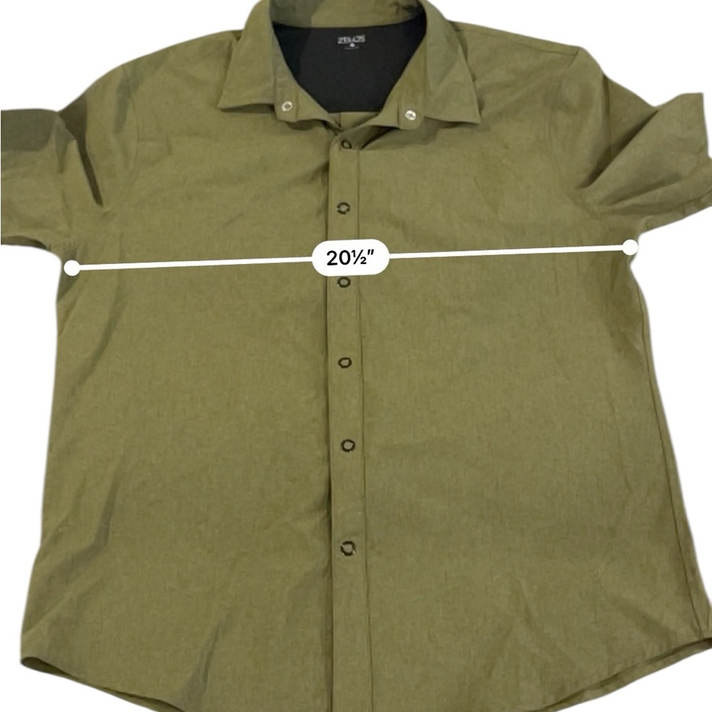 Zelos Men’s Green Snap Button Shirt – Size M - Picture 7 of 8